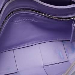 Pre Owned Bottega Veneta Lilac Intrecciato Leather Cassette Shoulder Bag