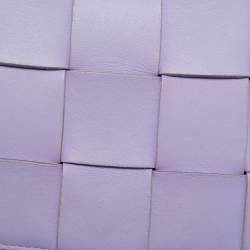 Pre Owned Bottega Veneta Lilac Intrecciato Leather Cassette Shoulder Bag