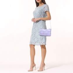 Pre Owned Bottega Veneta Lilac Intrecciato Leather Cassette Shoulder Bag