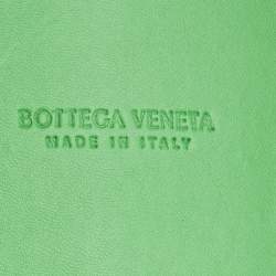 Pre Owned Bottega Veneta Green Intrecciato Leather Medium Arco Tote