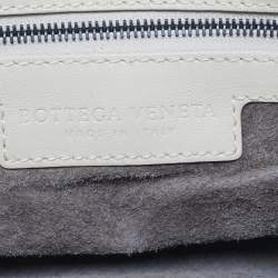 Pre Owned Bottega Veneta Cream Intrecciato Leather Large Veneta Hobo