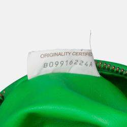 Pre Owned Bottega Veneta Green Teen Nappa Intrecciato Jodie