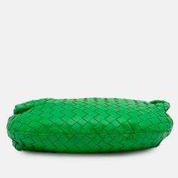 Pre Owned Bottega Veneta Green Teen Nappa Intrecciato Jodie