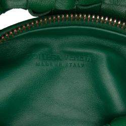 Pre Owned Bottega Veneta Green Mini Nappa Intrecciato Jodie
