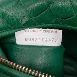 Pre Owned Bottega Veneta Green Mini Nappa Intrecciato Jodie