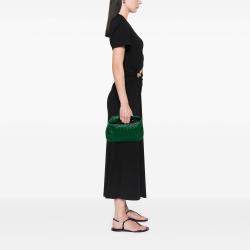 Pre Owned Bottega Veneta Green Mini Nappa Intrecciato Jodie