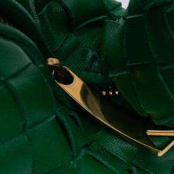 Pre Owned Bottega Veneta Green Mini Nappa Intrecciato Jodie