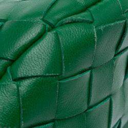 Pre Owned Bottega Veneta Green Mini Nappa Intrecciato Jodie