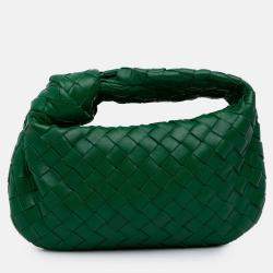 Pre Owned Bottega Veneta Green Mini Nappa Intrecciato Jodie