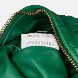 Pre Owned Bottega Veneta Green Mini Nappa Intrecciato Jodie