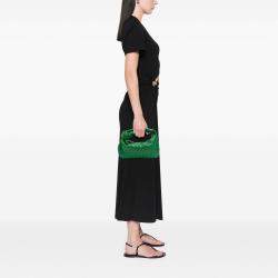 Pre Owned Bottega Veneta Green Mini Nappa Intrecciato Jodie