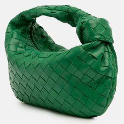 Pre Owned Bottega Veneta Green Mini Nappa Intrecciato Jodie