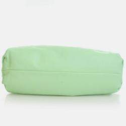 Pre Owned Bottega Veneta Green Calfskin The Pouch