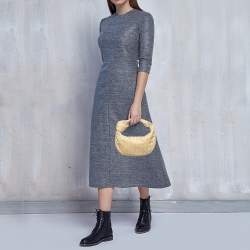 Pre Owned Bottega Veneta Beige Intrecciato Leather Mini Jodie Hobo