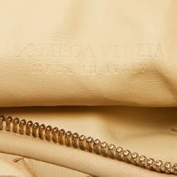 Pre Owned Bottega Veneta Beige Intrecciato Leather Mini Jodie Hobo