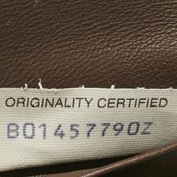 Pre Owned Bottega Veneta Dark Brown Intrecciato Leather French Wallet