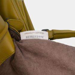 Pre Owned Bottega Veneta Yellow Medium Nappa Intrecciato Roma Tote