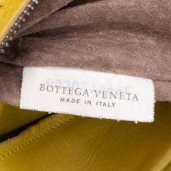 Pre Owned Bottega Veneta Yellow Medium Nappa Intrecciato Roma Tote