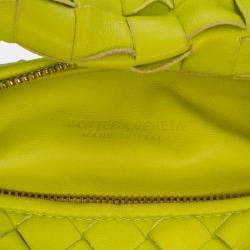 Pre Owned Bottega Veneta Green Mini Nappa Intrecciato Jodie