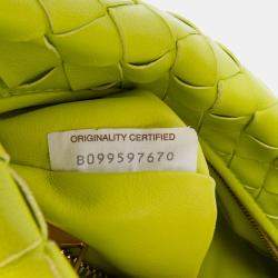 Pre Owned Bottega Veneta Green Mini Nappa Intrecciato Jodie