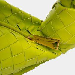 Pre Owned Bottega Veneta Green Mini Nappa Intrecciato Jodie