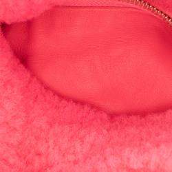 Pre Owned Bottega Veneta Pink Mini Shearling Jodie