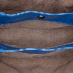 Pre Owned Bottega Veneta Blue Small Nappa Intrecciato Roma Satchel