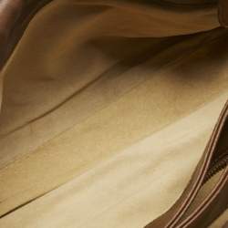 Pre Owned Bottega Veneta Brown Intrecciato Leather Flap Bowler Bag