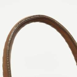 Pre Owned Bottega Veneta Brown Intrecciato Leather Flap Bowler Bag