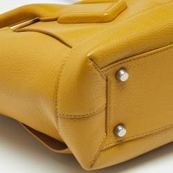 Pre Owned Bottega Veneta Mustard Yellow Leather Maxi Intrecciato Arco 33 Bag