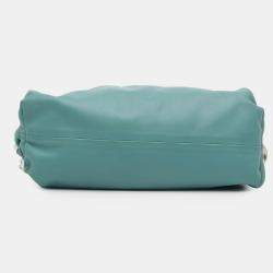 Pre Owned Bottega Veneta Blue Lambskin Chain Pouch
