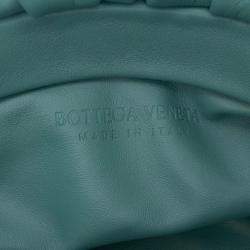 Pre Owned Bottega Veneta Blue Lambskin Chain Pouch