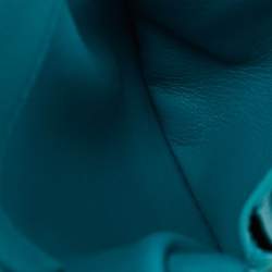 Pre Owned Bottega Veneta Green Leather Cassette Bifold Card Holder