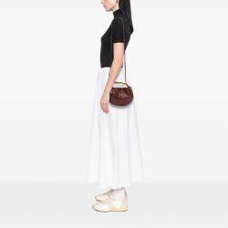 Pre Owned Bottega Veneta Red Baby Lambskin Intrecciato Sardine