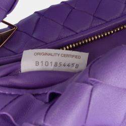 Pre Owned Bottega Veneta Purple Mini Nappa Intrecciato Jodie