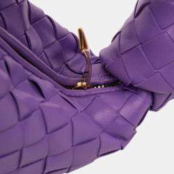 Pre Owned Bottega Veneta Purple Mini Nappa Intrecciato Jodie