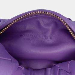 Pre Owned Bottega Veneta Purple Mini Nappa Intrecciato Jodie