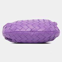 Pre Owned Bottega Veneta Purple Mini Nappa Intrecciato Jodie