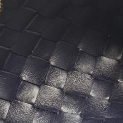 Pre Owned Bottega Veneta Dark Blue Intrecciato Leather Mini Loop Camera Crossbody Bag