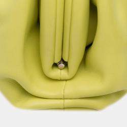 Pre Owned Bottega Veneta Yellow Lambskin The Mini Pouch Crossbody