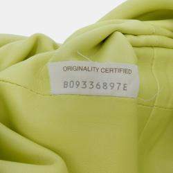 Pre Owned Bottega Veneta Yellow Lambskin The Mini Pouch Crossbody