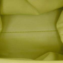 Pre Owned Bottega Veneta Yellow Lambskin The Mini Pouch Crossbody