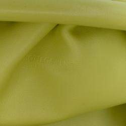 Pre Owned Bottega Veneta Yellow Lambskin The Mini Pouch Crossbody