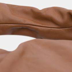 Pre Owned Bottega Veneta Brown Lambskin The Shoulder Pouch