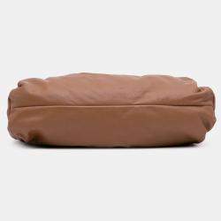 Pre Owned Bottega Veneta Brown Lambskin The Shoulder Pouch