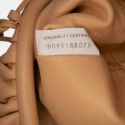 Pre Owned Bottega Veneta Brown Lambskin The Mini Pouch Crossbody