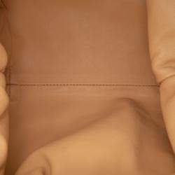 Pre Owned Bottega Veneta Brown Lambskin The Mini Pouch Crossbody