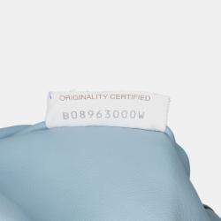 Pre Owned Bottega Veneta Blue Nappa Intrecciato The Mini Pouch Crossbody