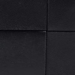 Pre Owned Bottega Veneta Black Leather Cassette Small Bi-Fold Wallet