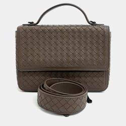 Pre Owned Bottega Veneta Brown Leather shoulder bag + key ring